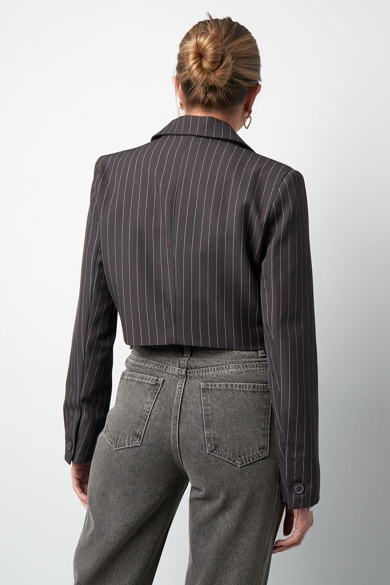 Pinstripe Cropped Blazer