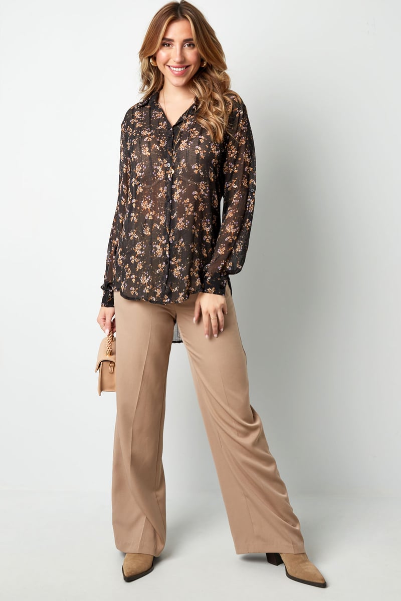 Blouse floral print green