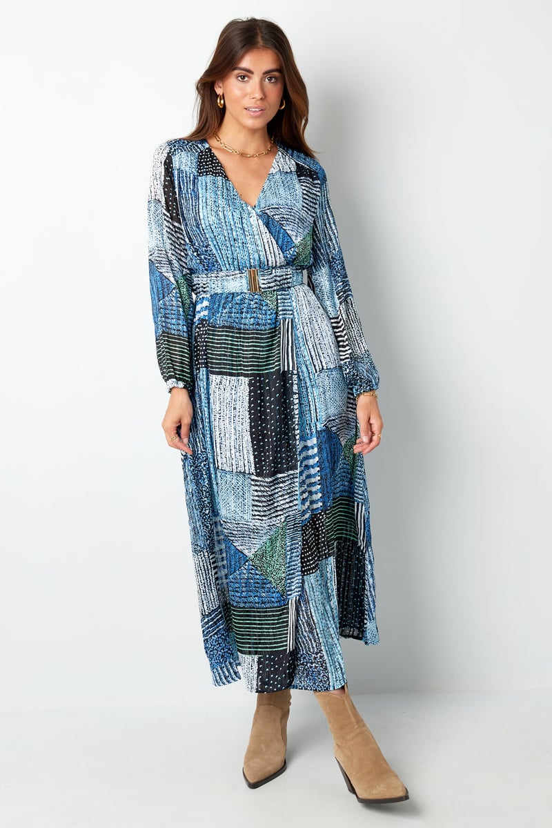 Maxi dress over the top print blue