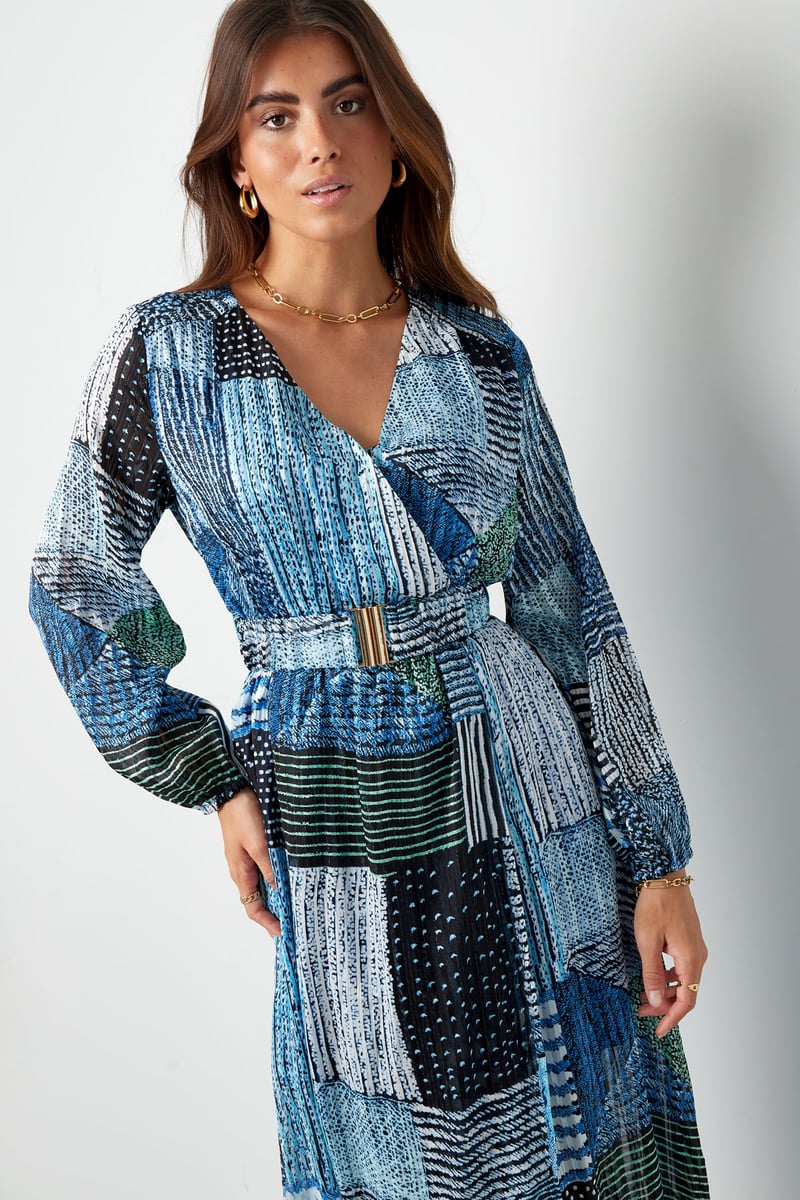 Maxi dress over the top print blue