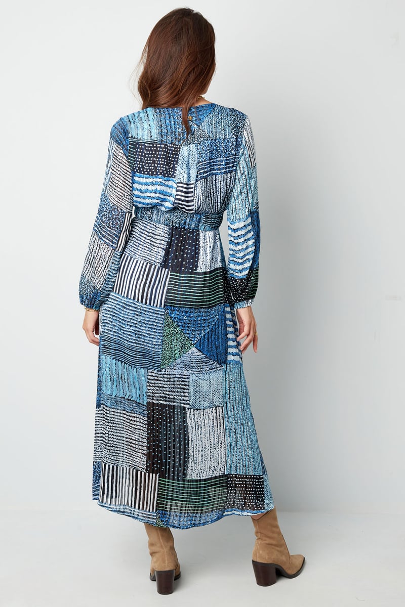 Maxi dress over the top print blue
