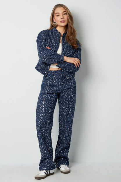 Denim Jeans with Sequins