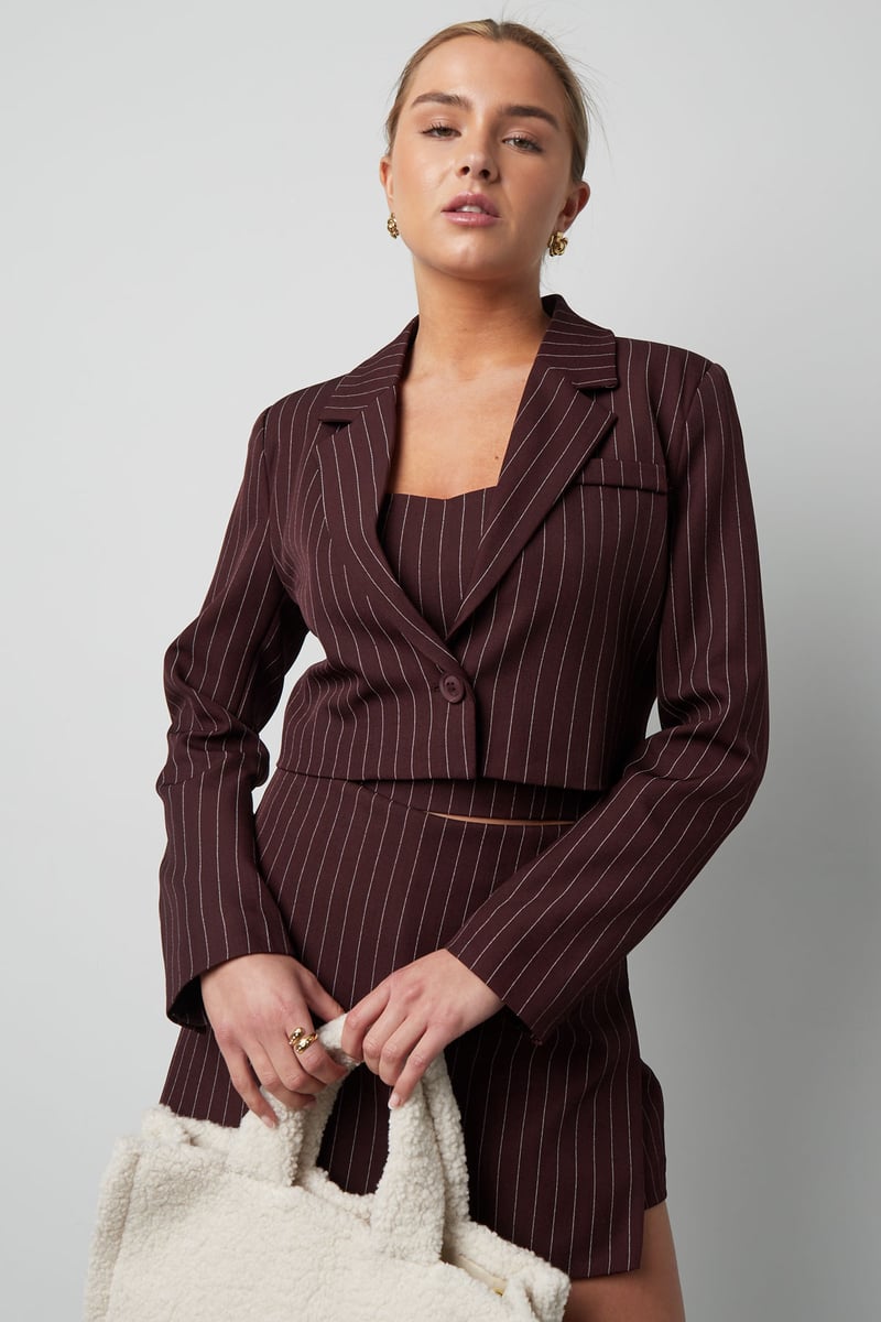 Pinstripe Cropped Blazer