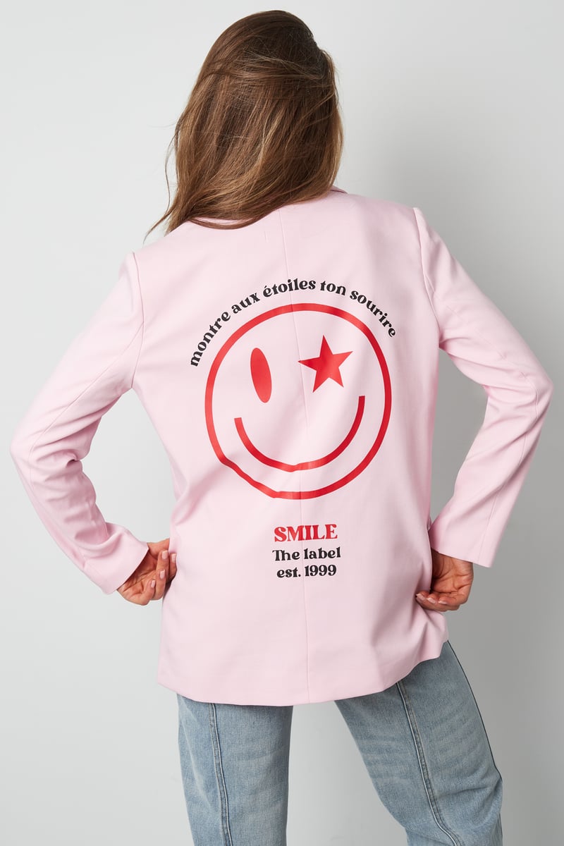 Blazer show your colorful smile - Gray