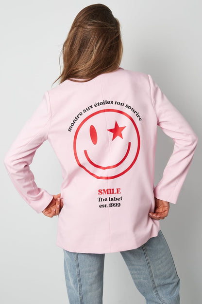 Blazer show your colorful smile - Gray