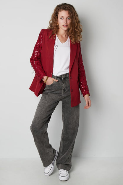 Blazer glitter sleeves