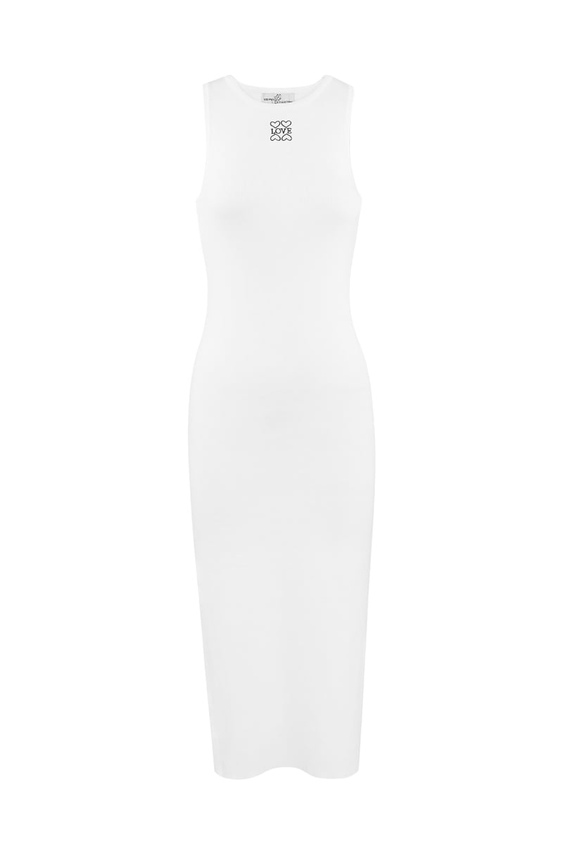 Long knitted dress love