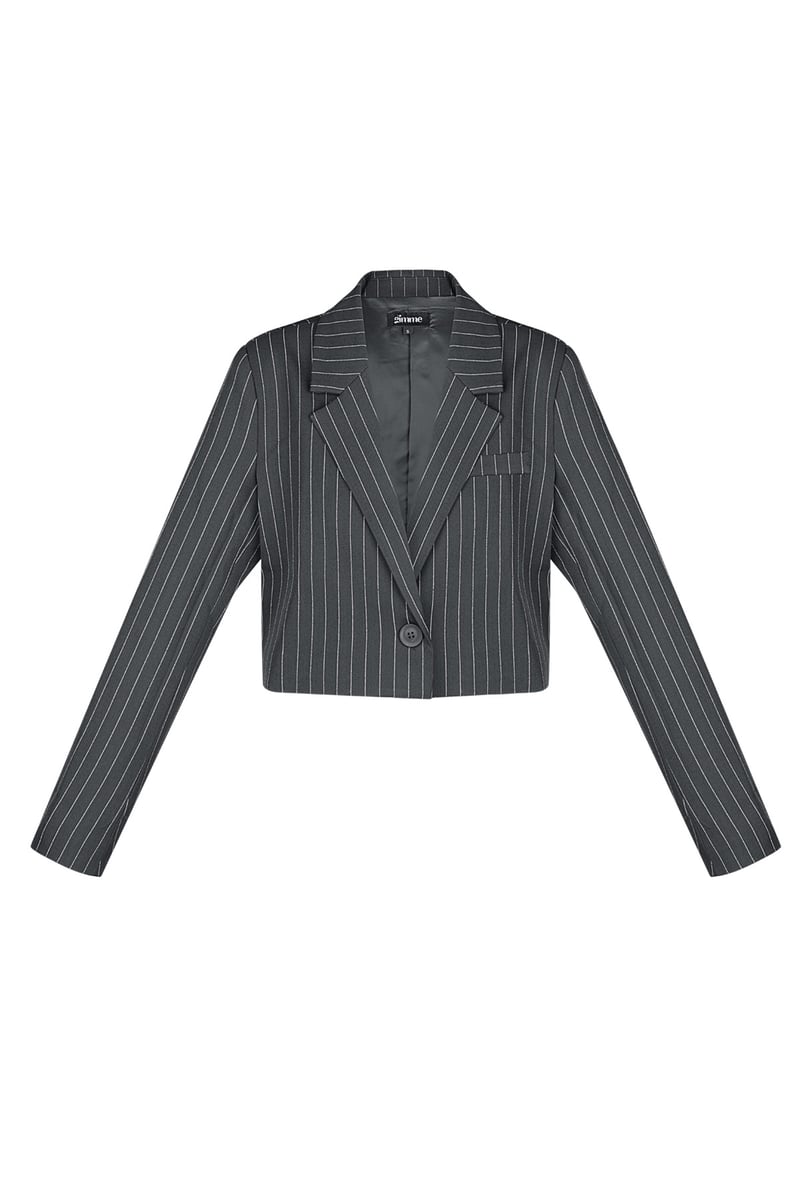 Pinstripe Cropped Blazer