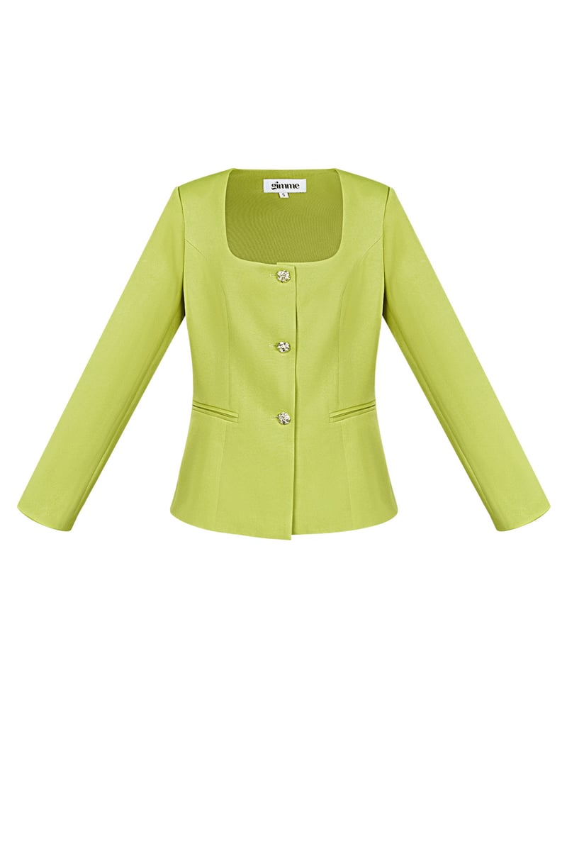 Trendy Blazer Top - lime