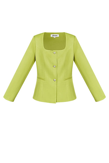 Trendy Blazer Top - lime