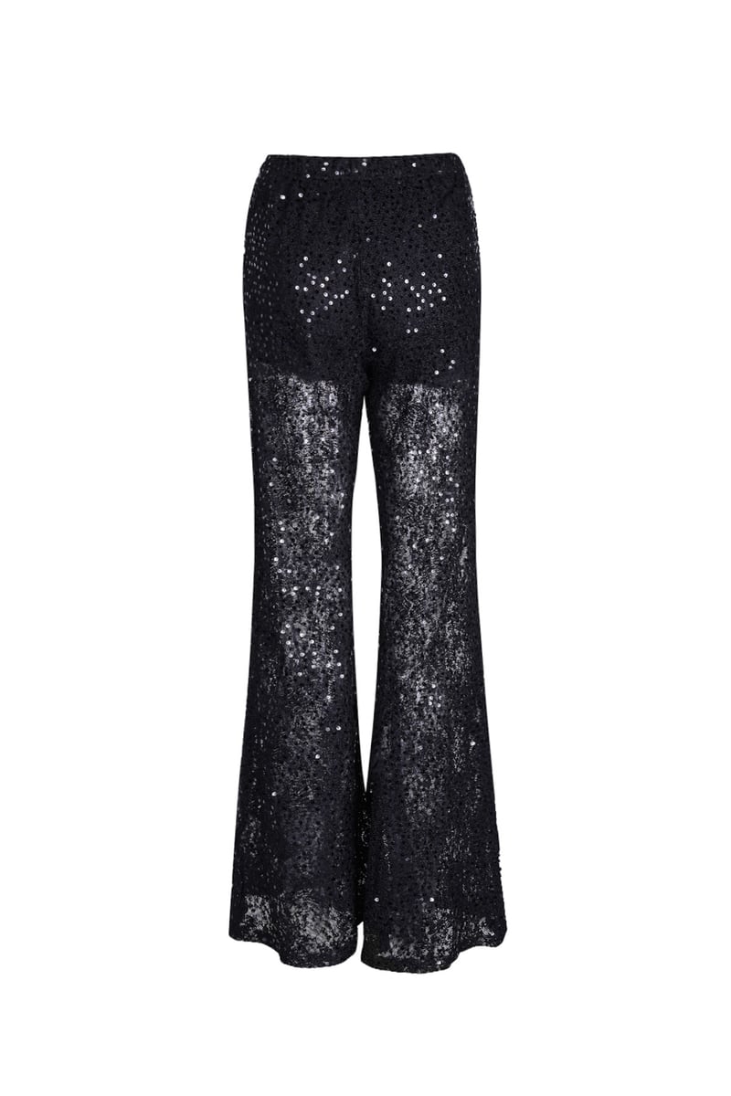 Lace pants with glitter