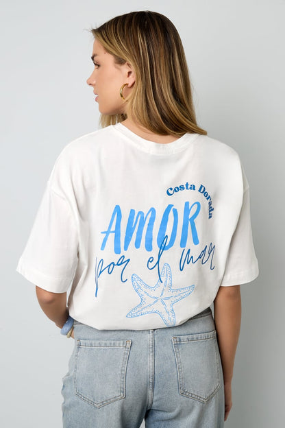 Amor por el mar oversized tee