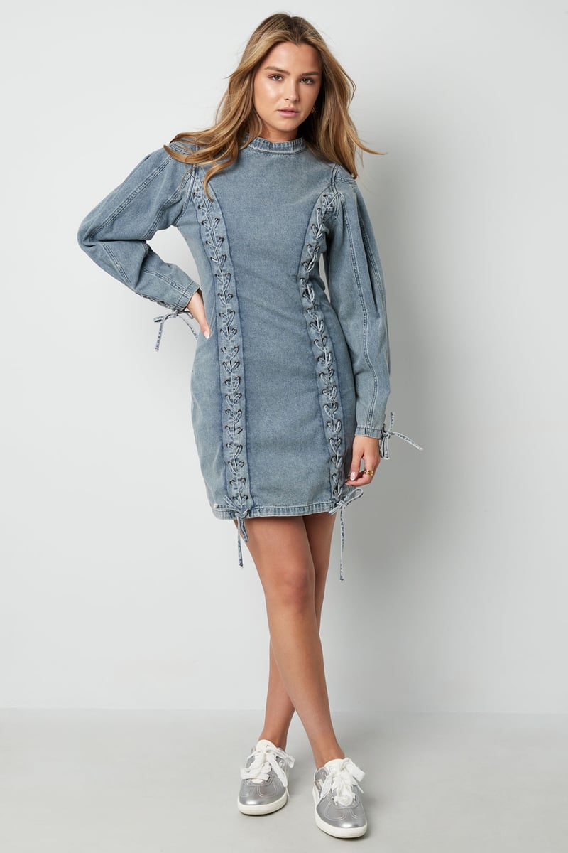 Denim laces dress